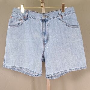 Levi's Light Blue Jean Relaxed 550 Shorts 100% Cotton Size 12